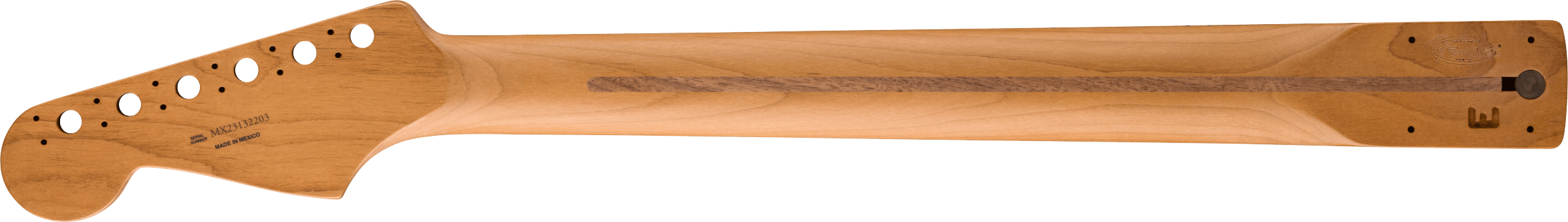 Fender Satin Roasted Maple Stratocaster® Neck, 22 Jumbo Frets, 12", Maple, Flat Oval Shape