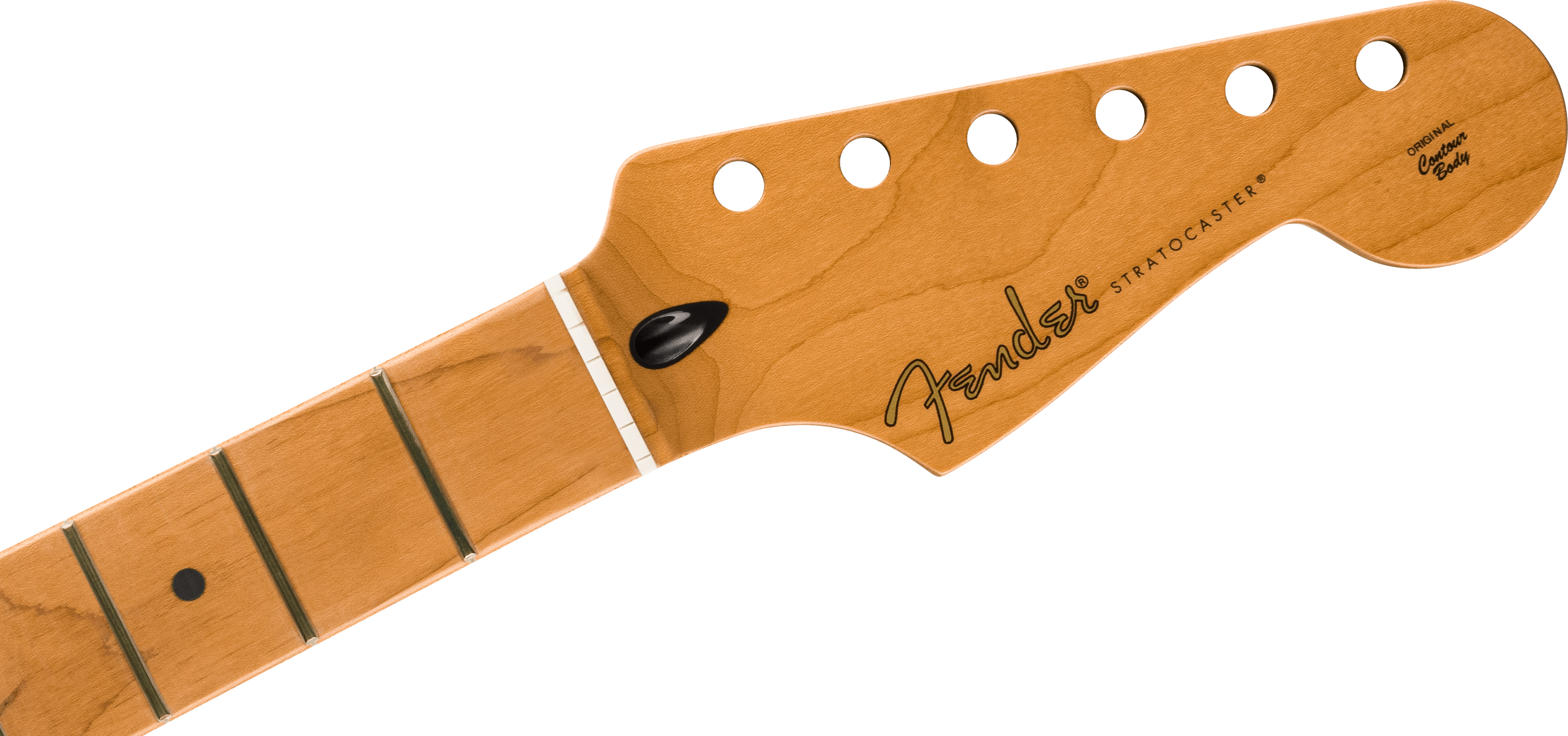 Fender Satin Roasted Maple Stratocaster® Neck, 22 Jumbo Frets, 12", Maple, Flat Oval Shape