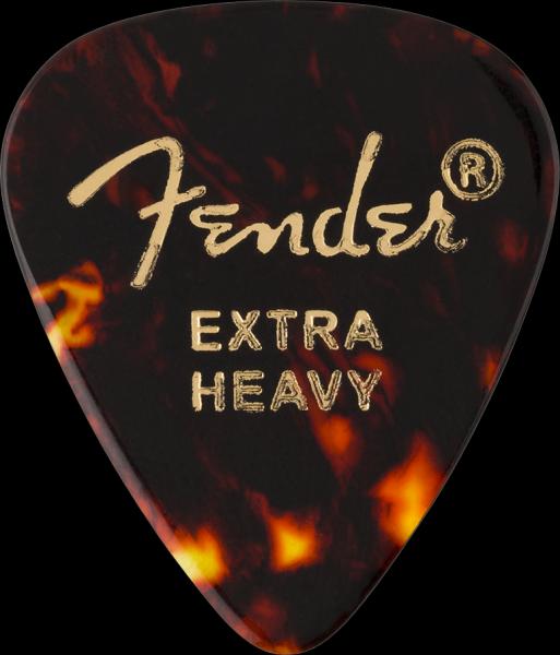 Fender Classic Celluloid, Tortoise Shell, 351 Shape, Extra Heavy, 12 Count