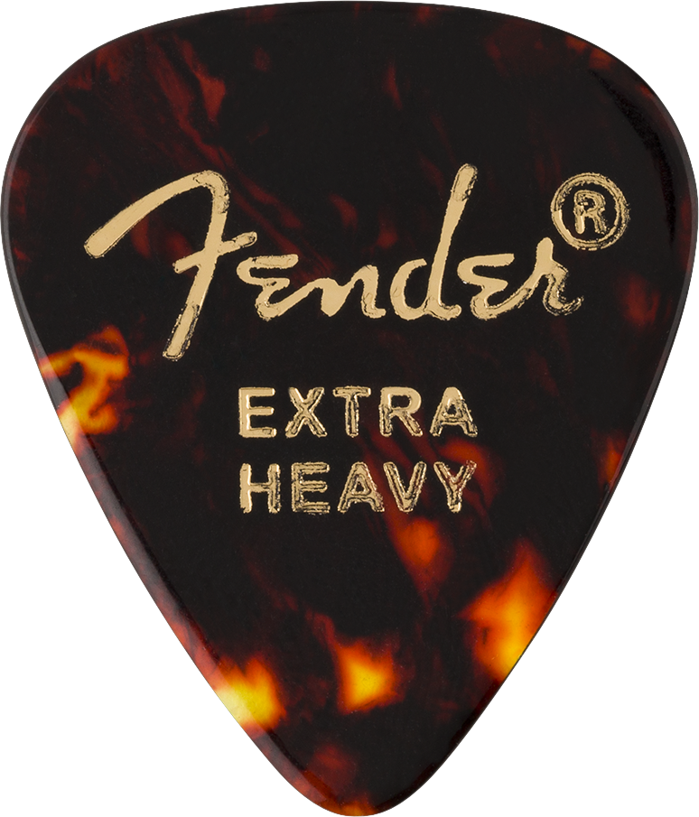 Fender Classic Celluloid, Tortoise Shell, 351 Shape, Extra Heavy, 12 Count