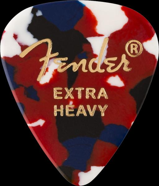 Fender Classic Celluloid, Confetti, 351 Shape, Extra Heavy, 12 Count