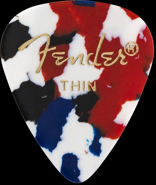 Fender Classic Celluloid, Confetti, 351 Shape, Thin, 12 Count