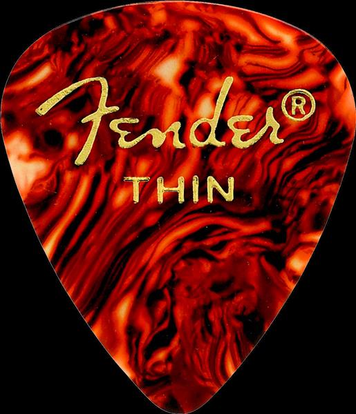 Fender Classic Celluloid, Tortoise Shell, 351 Shape, Thin, 12 Count