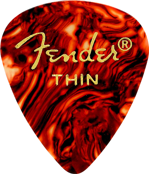 Fender Classic Celluloid, Tortoise Shell, 351 Shape, Thin, 12 Count