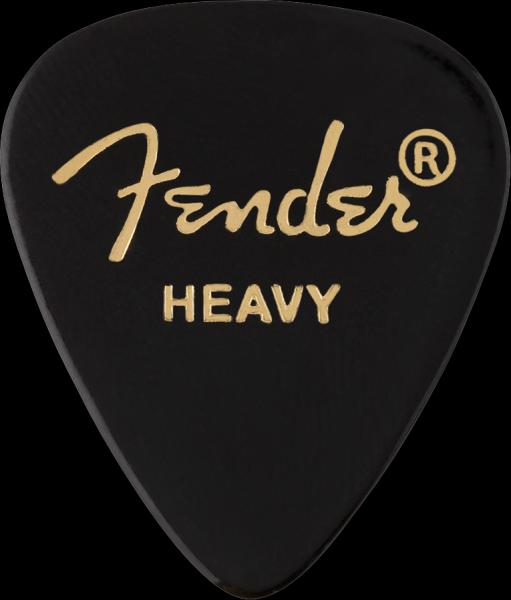 Fender Classic Celluloid, Black, 351 Shape, Heavy, 12 Count