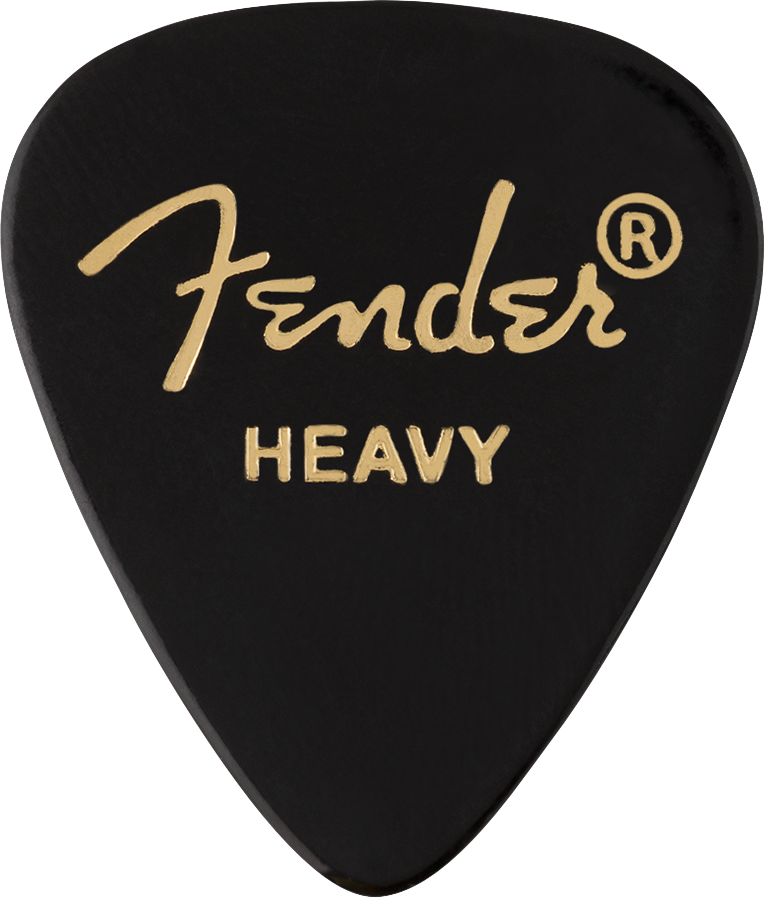 Fender Classic Celluloid, Black, 351 Shape, Heavy, 12 Count