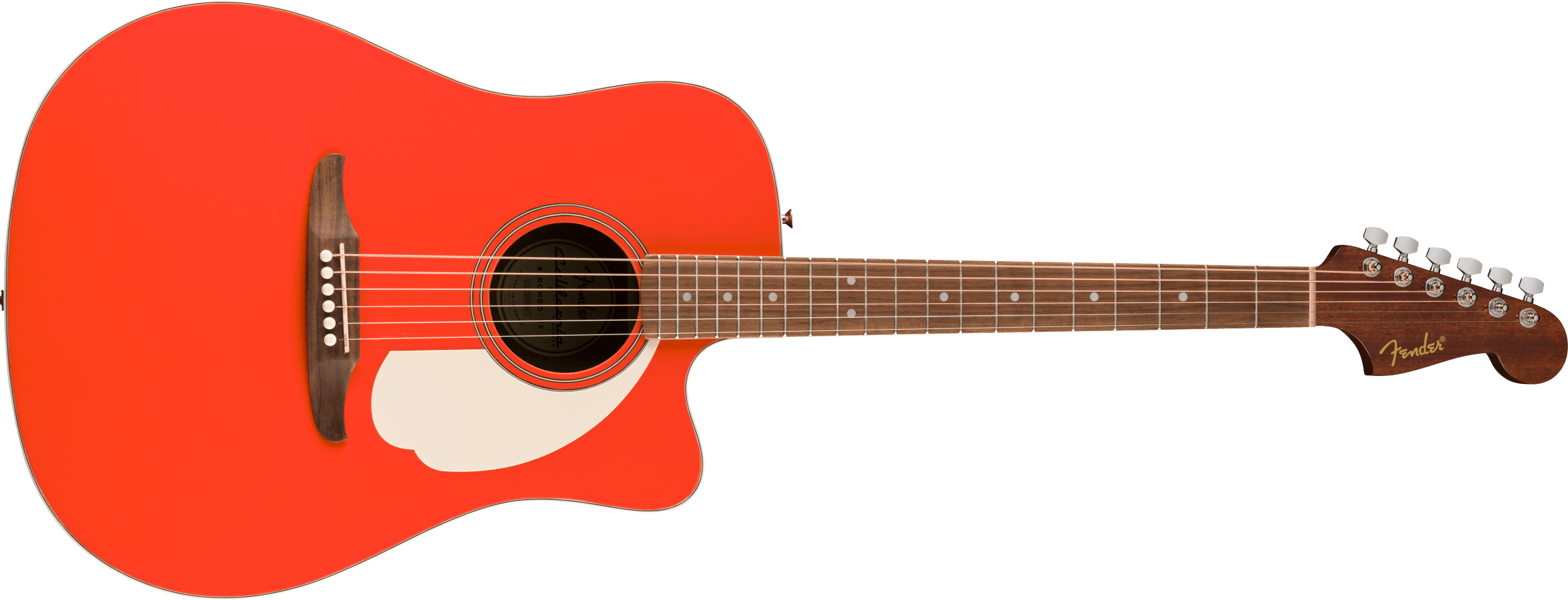 Fender California Standard Redondo™ CE, Spruce Top, Ivory Pickguard, Fiesta Red