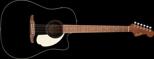Fender California Standard Redondo™ CE, Spruce Top, Ivory Pickguard, Black