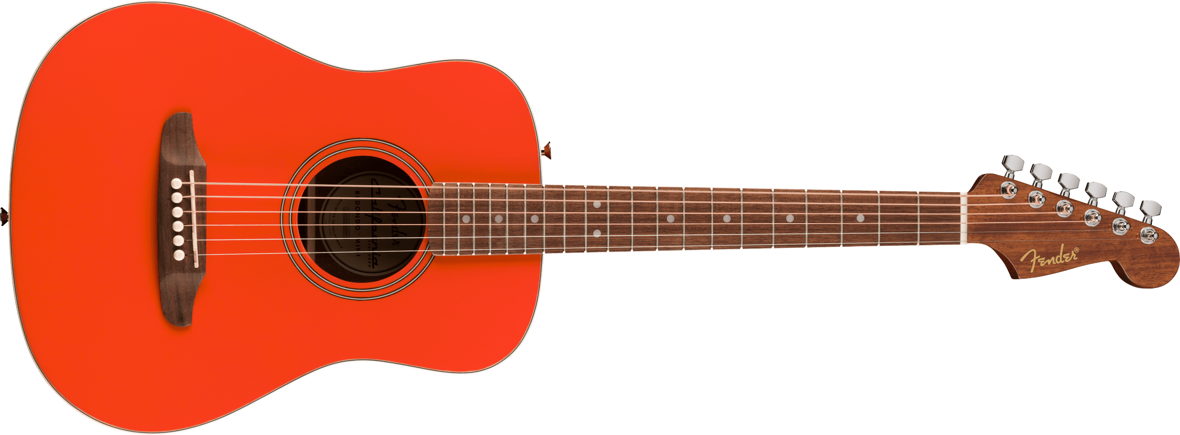 Fender California Standard Redondo™ Mini with Bag, Spruce Top, Fiesta Red