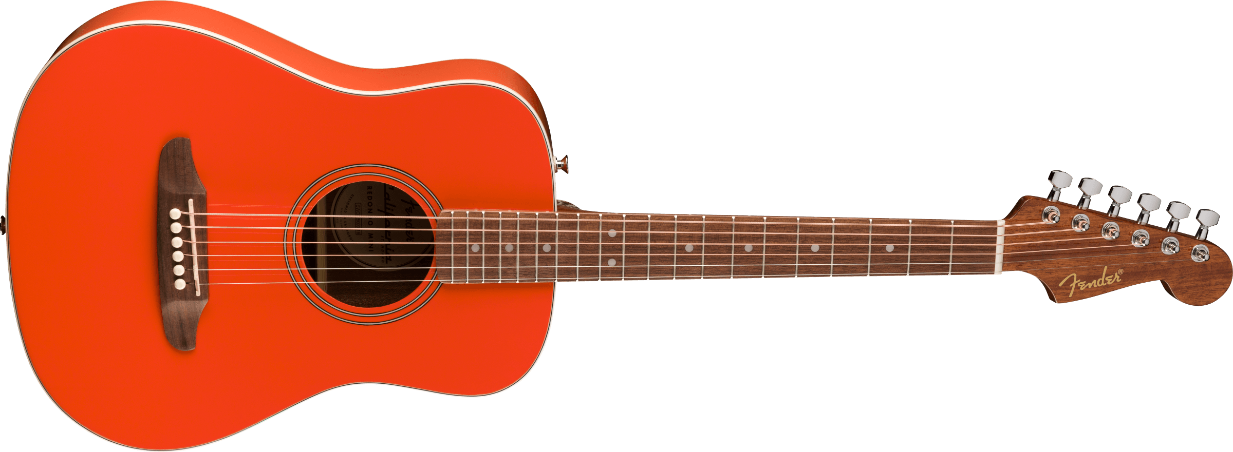 Fender California Standard Redondo™ Mini with Bag, Spruce Top, Fiesta Red