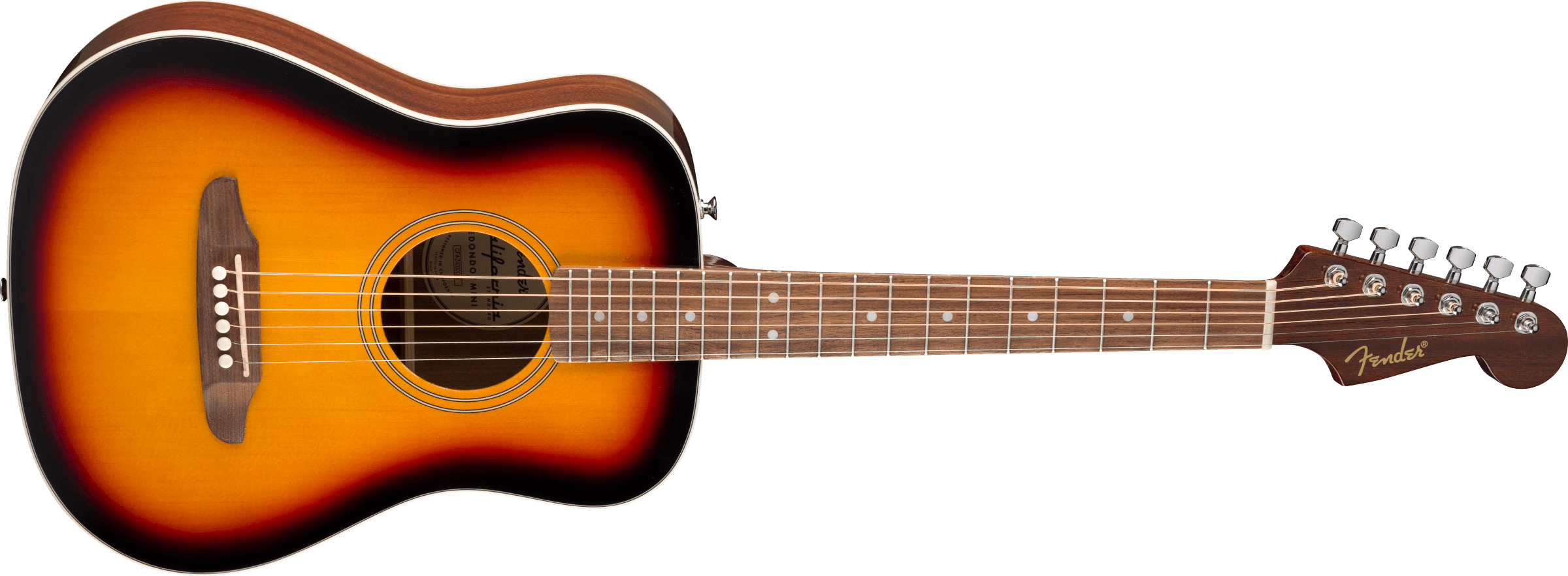Fender California Standard Redondo™ Mini with Bag, Spruce Top, 3-Color Sunburst