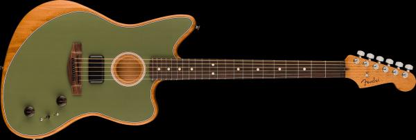 Fender Acoustasonic® Player Jazzmaster, Rosewood Fingerboard, Antique Olive
