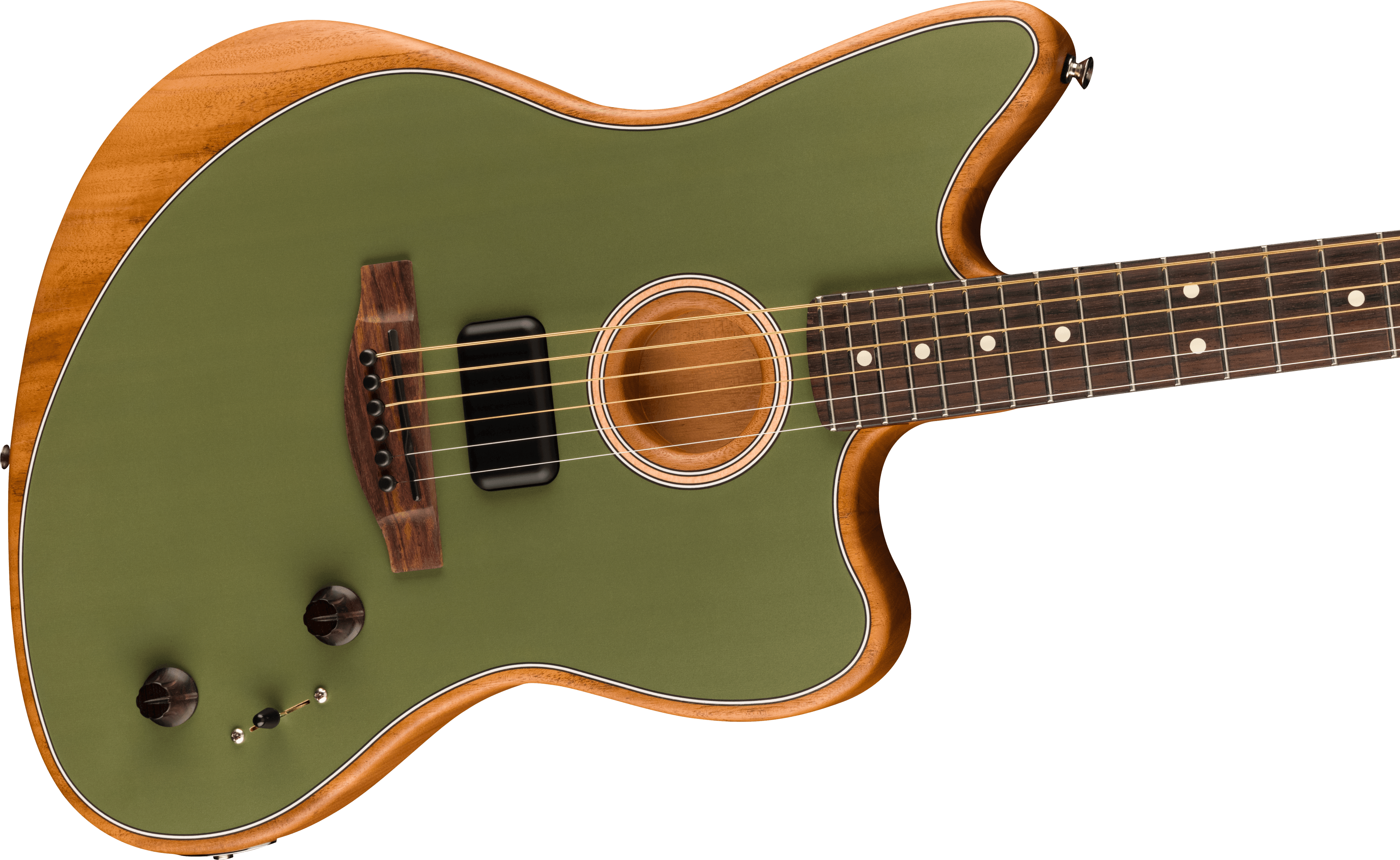 Fender Acoustasonic® Player Jazzmaster, Rosewood Fingerboard, Antique Olive