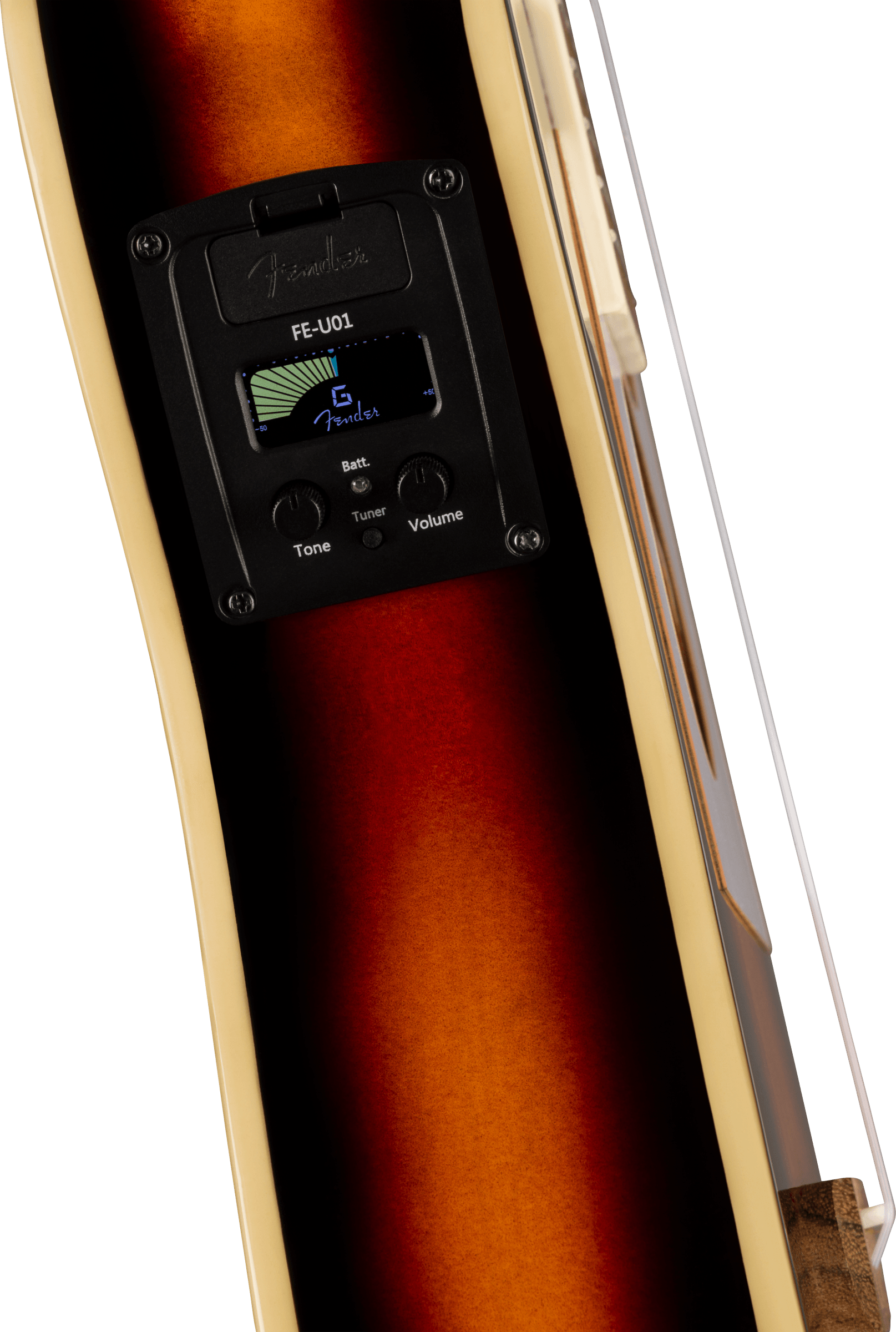 Fender Fullerton Tele® Uke, Walnut Fingerboard, White Pickguard, 2-Color Sunburst