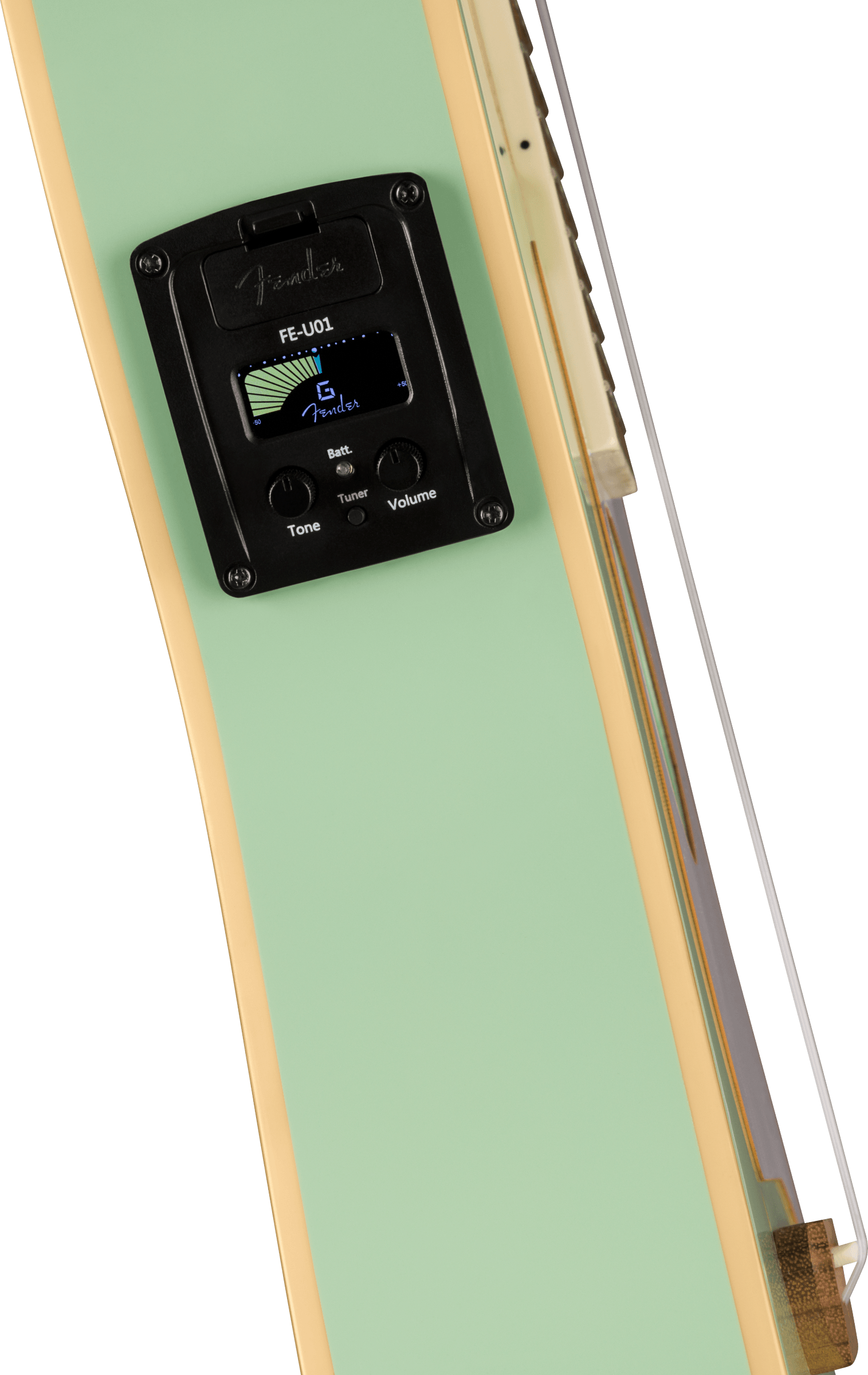 Fender Fullerton Strat® Uke, Walnut Fingerboard, White Pickguard, Surf Green