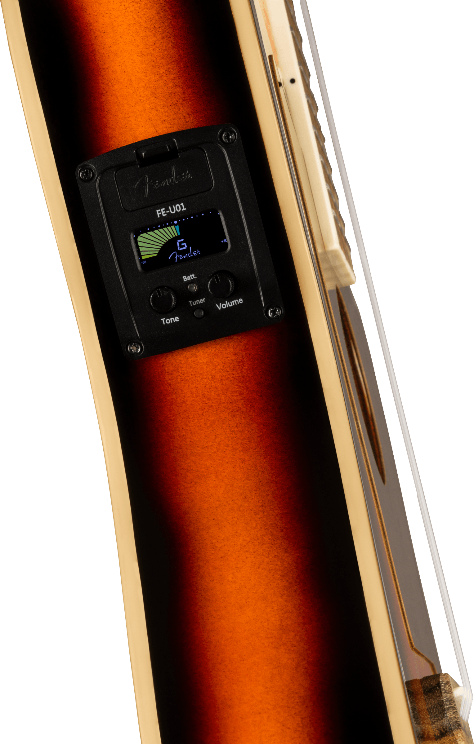 Fender Fullerton Jazzmaster® Uke, Walnut Fingerboard, Tortoiseshell Pickguard, 3-Color Sunburst