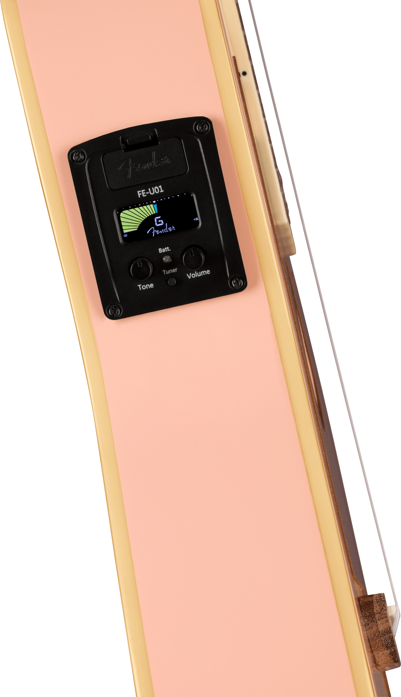 Fender Fullerton Jazzmaster® Uke, Walnut Fingerboard, Tortoiseshell Pickguard, Shell Pink