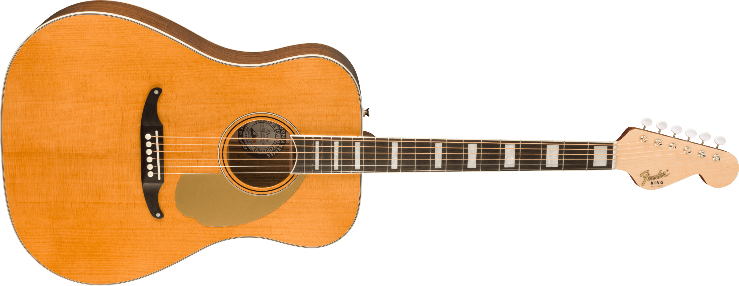 Fender California Vintage King with Case, Gold Pickguard, Aged Natural