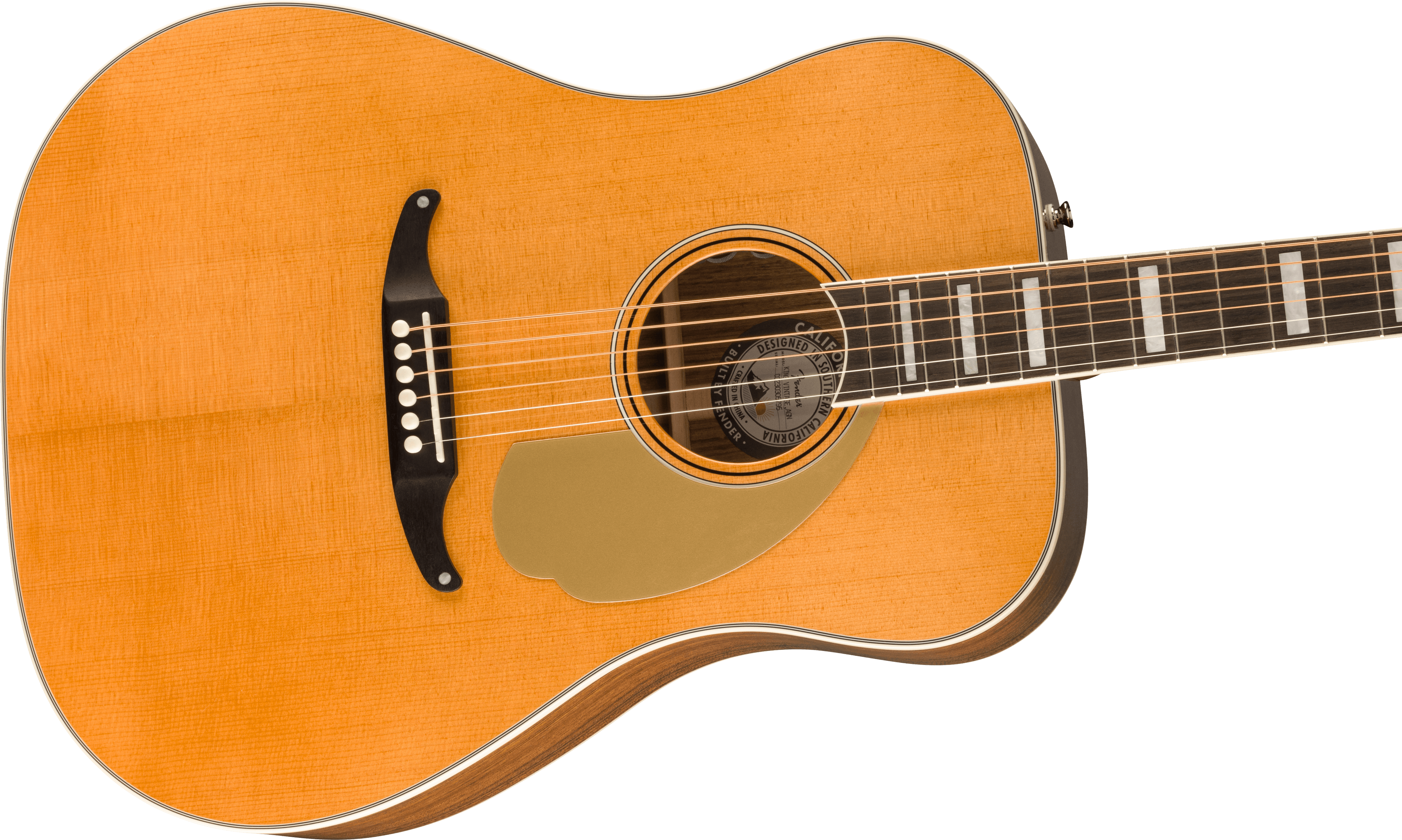 Fender California Vintage King with Case, Gold Pickguard, Aged Natural