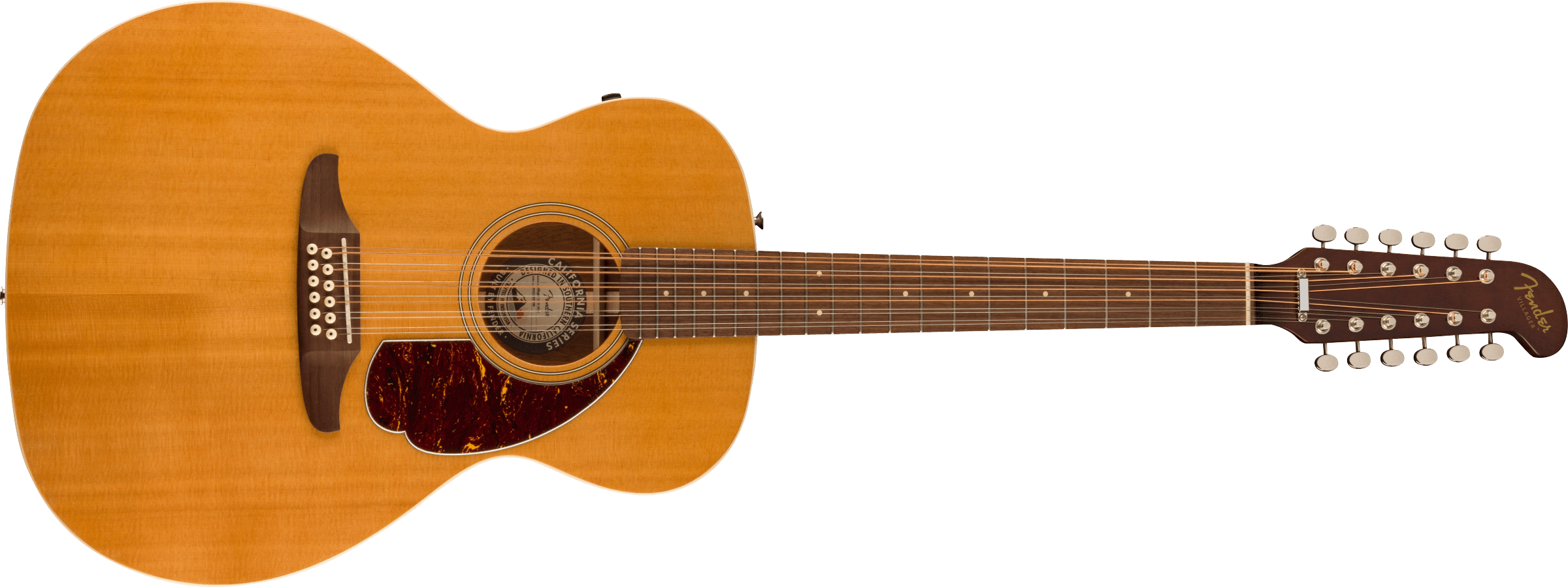 Fender Villager™ 12-String, Walnut Fingerboard, Tortoiseshell Pickguard, Aged Natural