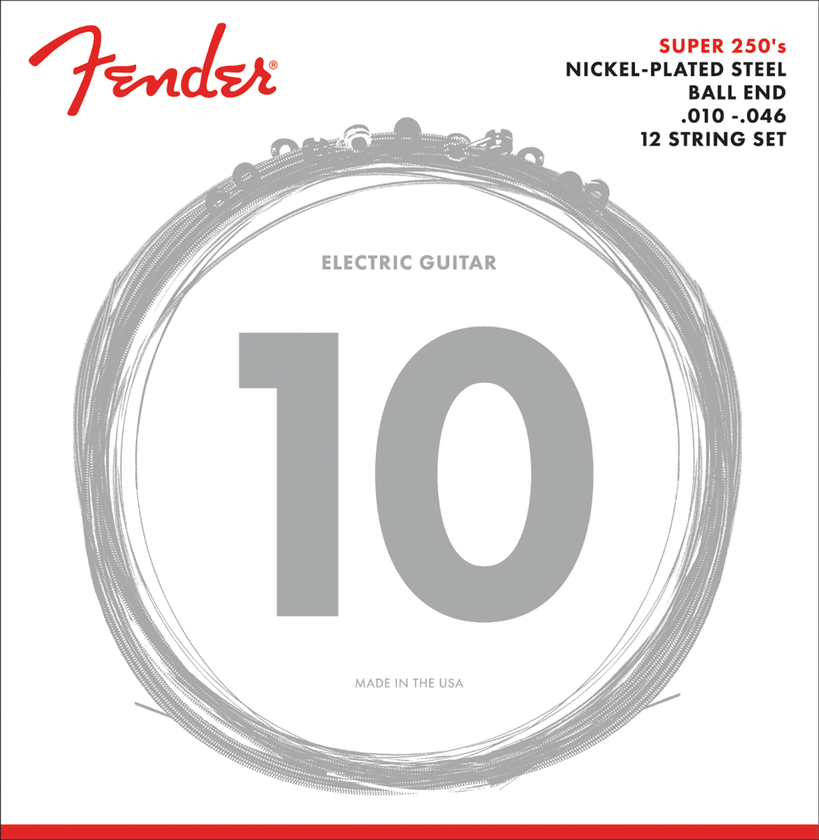 Fender Electric XII Strings, Nickel Plated Steel, 10-46