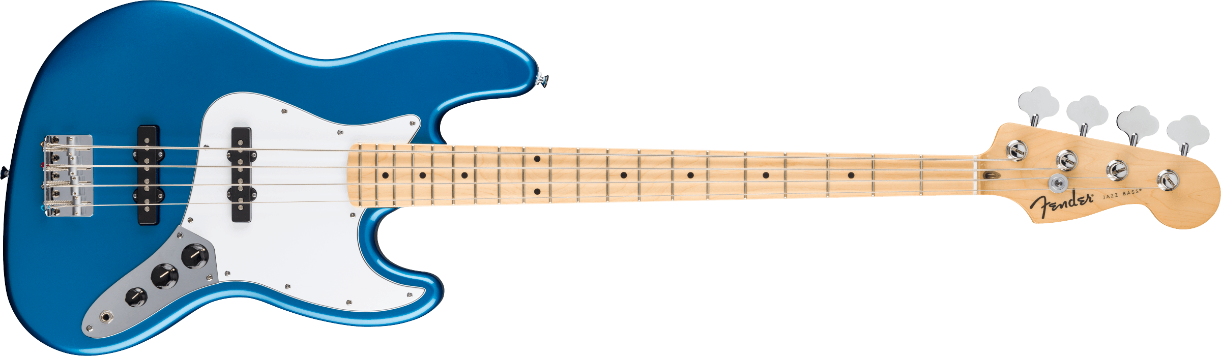 Fender Standard Jazz Bass®, Maple Fingerboard, White Pickguard, Aqua Marine Metallic