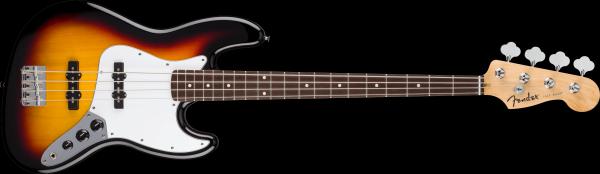Fender Standard Jazz Bass®, Laurel Fingerboard, White Pickguard, 3-Color Sunburst