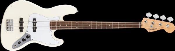 Fender Standard Jazz Bass®, Laurel Fingerboard, White Pickguard, Olympic White