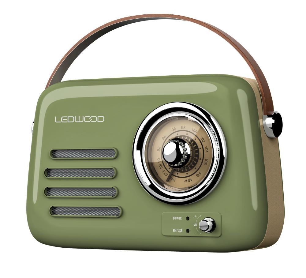 LEDWOOD Diffusore bluetooth retro