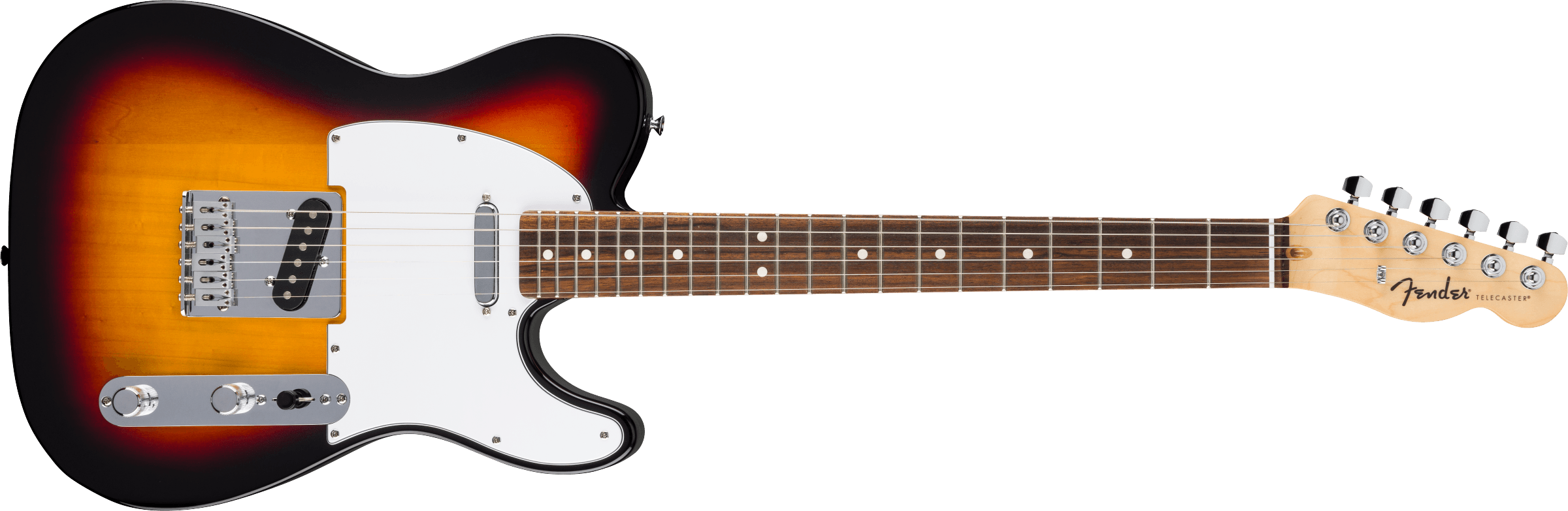 Fender Standard Telecaster®, Laurel Fingerboard, White Pickguard, 3-Color Sunburst