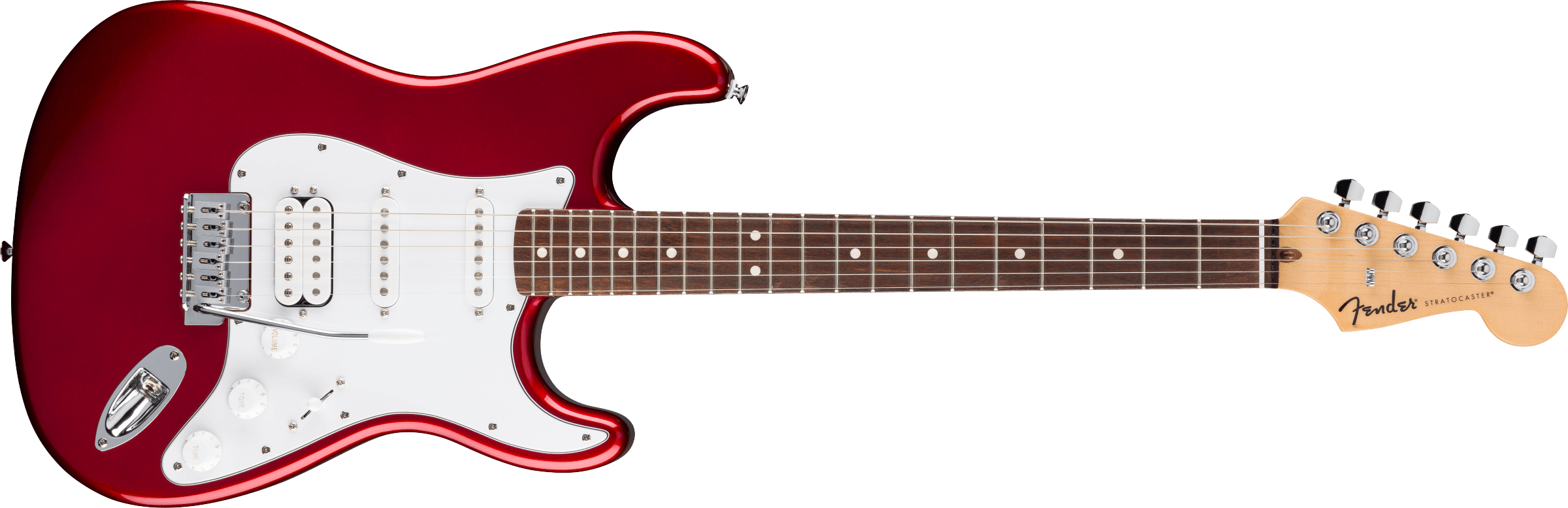 Fender Standard Stratocaster® HSS, Laurel Fingerboard, White Pickguard, Candy Cola