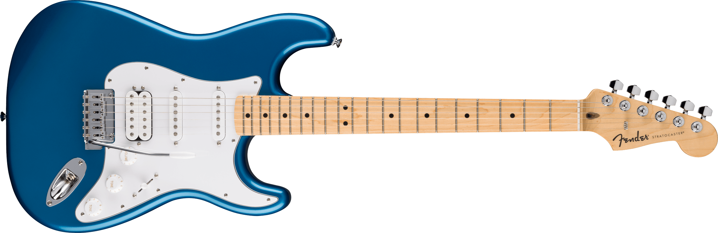 Fender Standard Stratocaster® HSS, Maple Fingerboard, White Pickguard, Aqua Marine Metallic