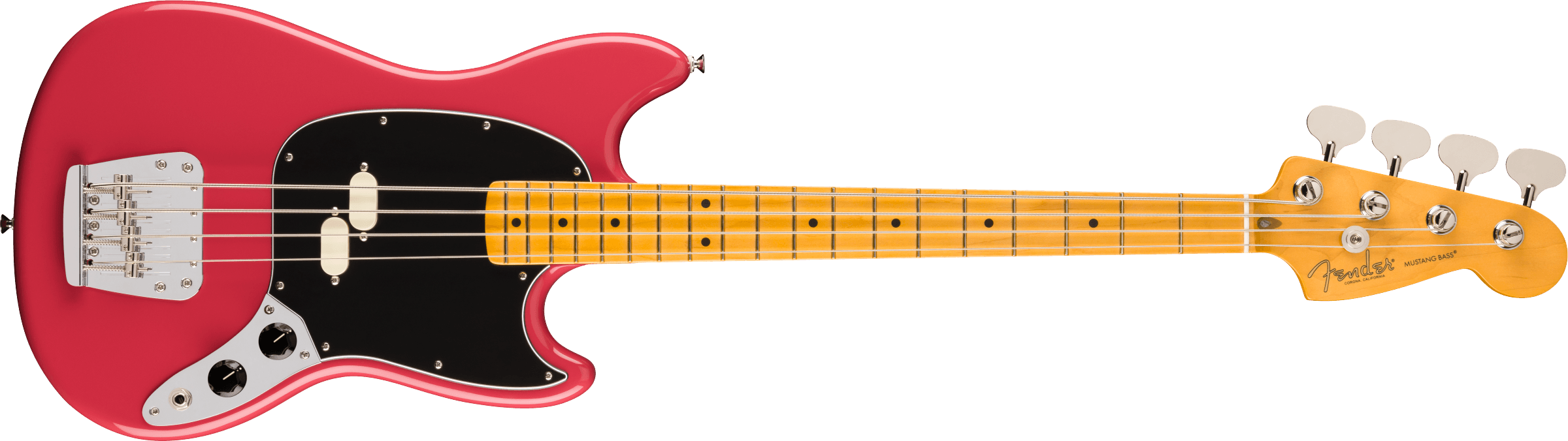 Fender American Professional Classic Mustang Bass®, Maple Fingerboard, Faded Dakota Red