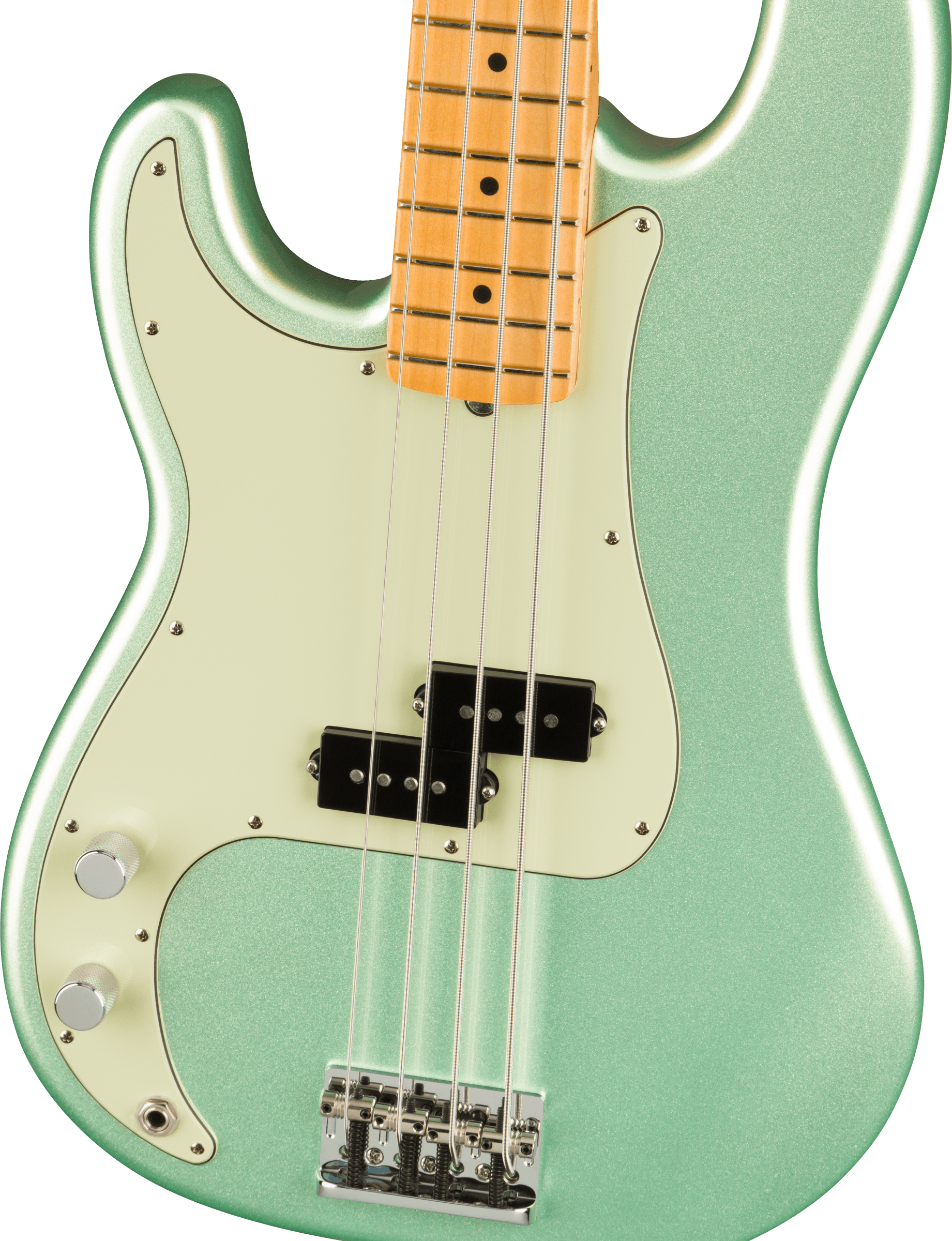 Fender American Professional II Precision Bass® Left-Hand, Maple Fingerboard, Mystic Surf Green