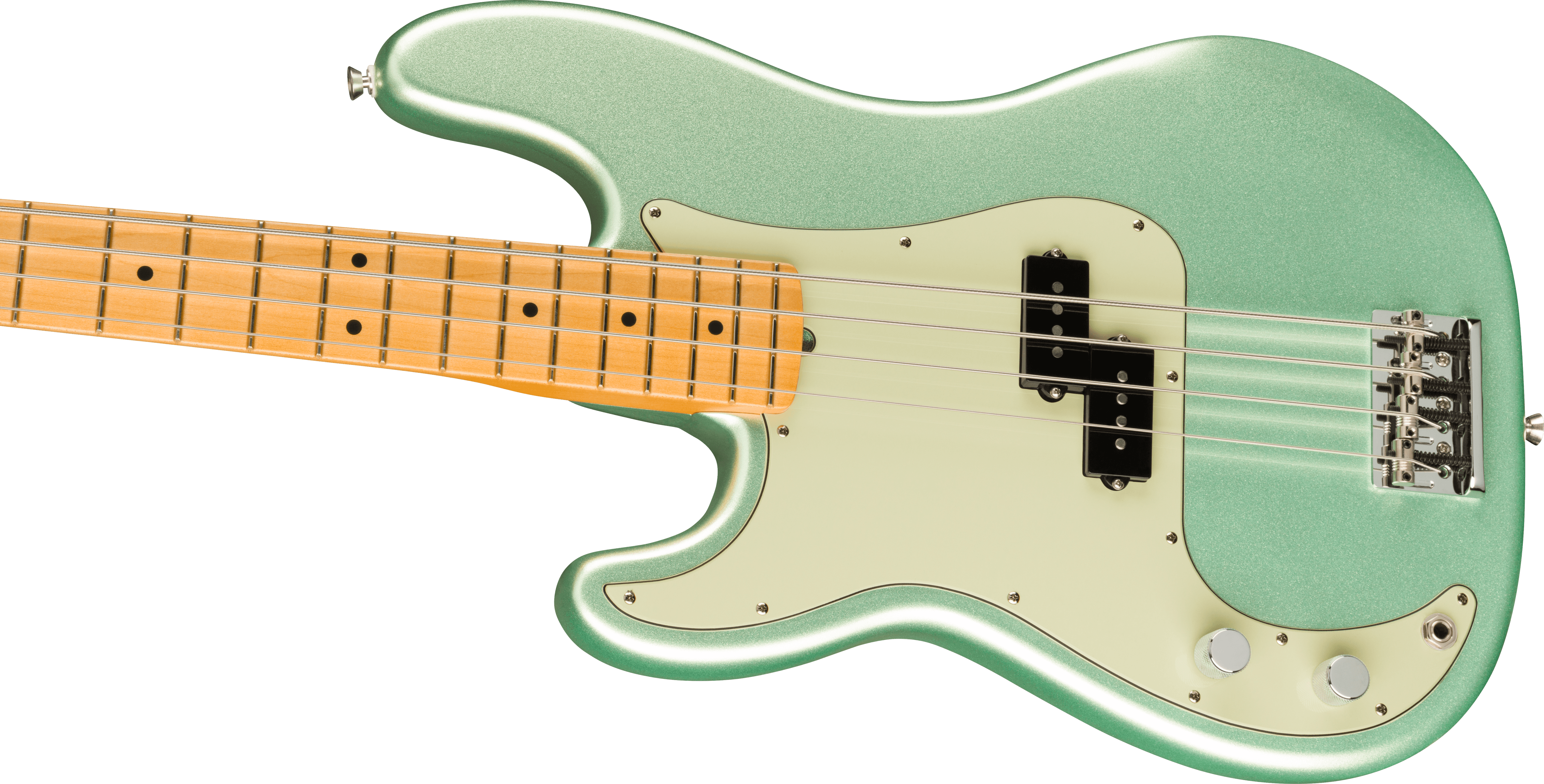 Fender American Professional II Precision Bass® Left-Hand, Maple Fingerboard, Mystic Surf Green