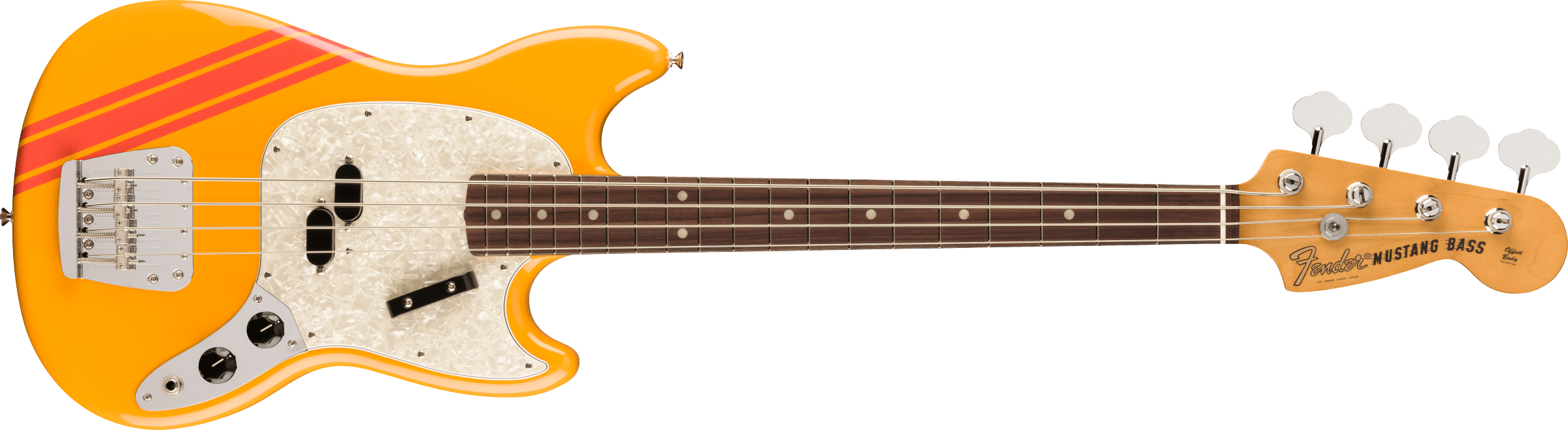 Fender Vintera® II '70s Competition Mustang® Bass, Rosewood Fingerboard, Competition Orange