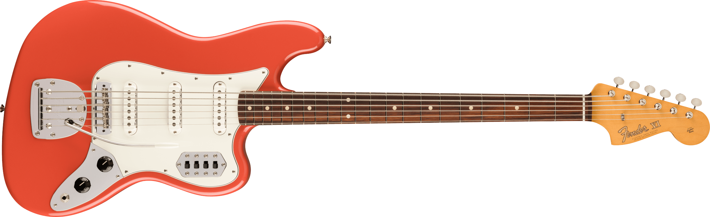 Fender Vintera® II '60s Bass VI, Rosewood Fingerboard, Fiesta Red