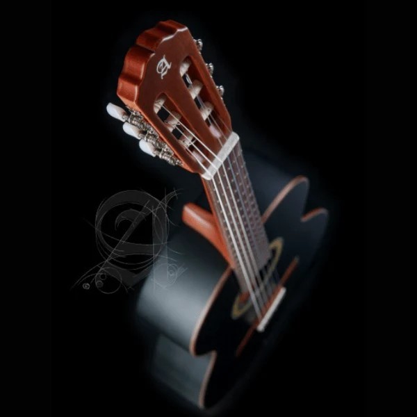 ALHAMBRA 1 C BLACK SATIN C/BORSA - Chitarra Classica Nera Opaca con Borsa