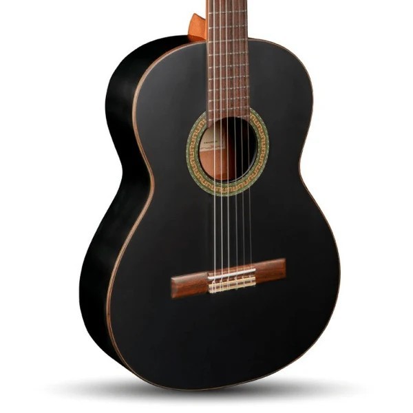 ALHAMBRA 1 C BLACK SATIN C/BORSA - Chitarra Classica Nera Opaca con Borsa