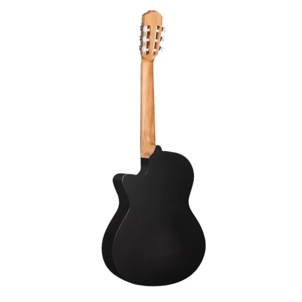 ALHAMBRA BLACK SATIN CW EZ - Chitarra Classica Nera Cutaway Elettrificata