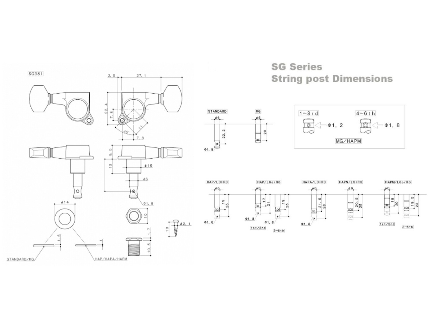 GOTOH SG381 C 07 L1 - Meccanica Singola L1 Cromata