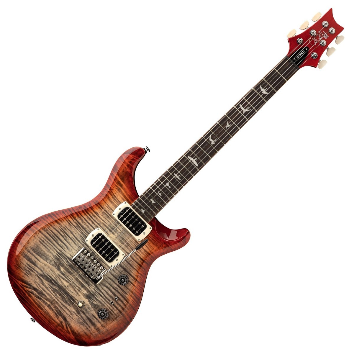 PRS SE Custom 24-08 Charcoal Cherry Burst - Chitarra Elettrica con Gig Bag