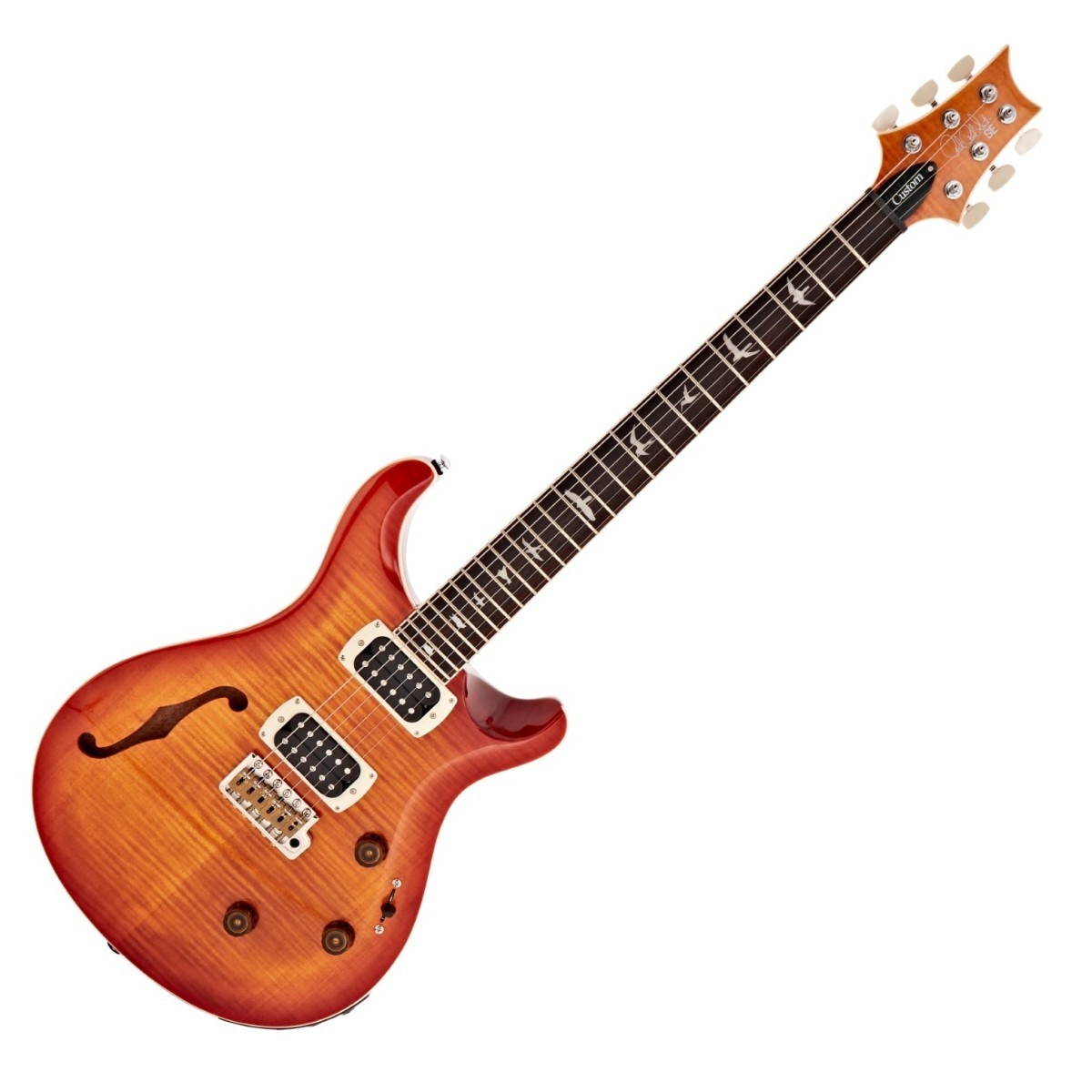 PRS SE Custom 24 Semi-Hollow Piezo Vintage Sunburst - Chitarra Elettrica Semiacustica con Sistema LR Baggs