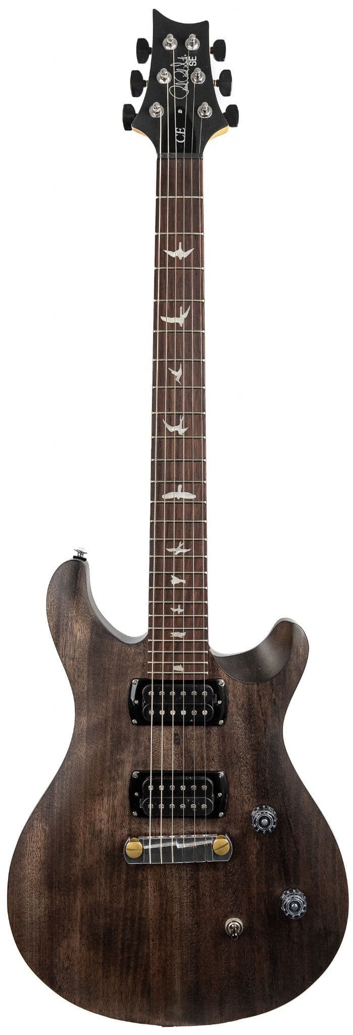 PRS SE CE24 Standard Satin Stoptail Charcoal - Chitarra Elettrica Bolt-On con Ponte Fisso in Ottone