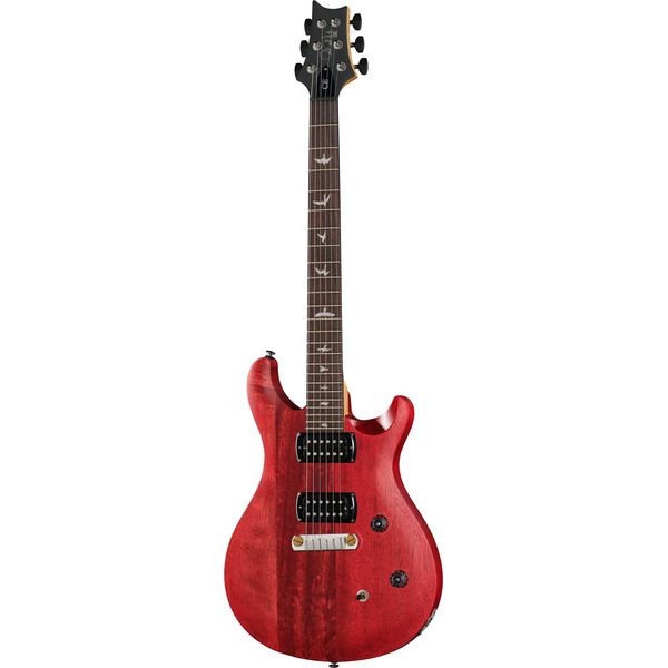 PRS SE CE24 Standard Satin Stoptail Vintage Cherry - Chitarra Elettrica Bolt-On con Ponte Fisso in Ottone