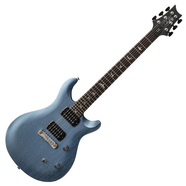 PRS SE CE24 Standard Satin Stoptail Ice Blue Metallic - Chitarra Elettrica Bolt-On con Ponte Fisso in Ottone