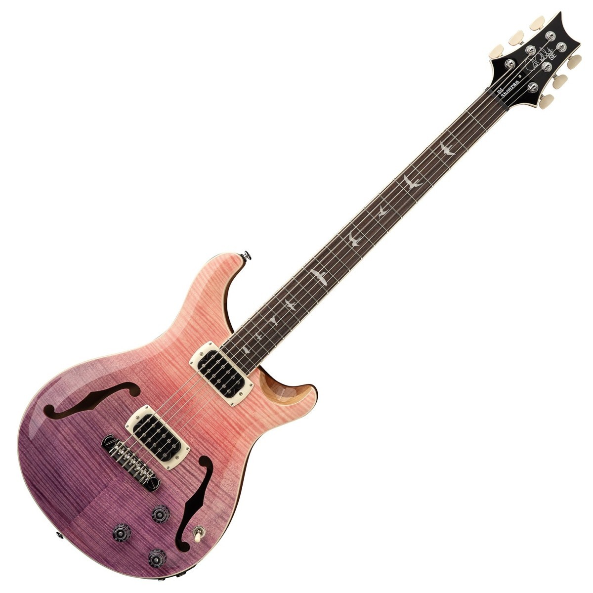 PRS SE Ed Sheeran Hollowbody Baritone Pink Ombre - Chitarra Elettrica