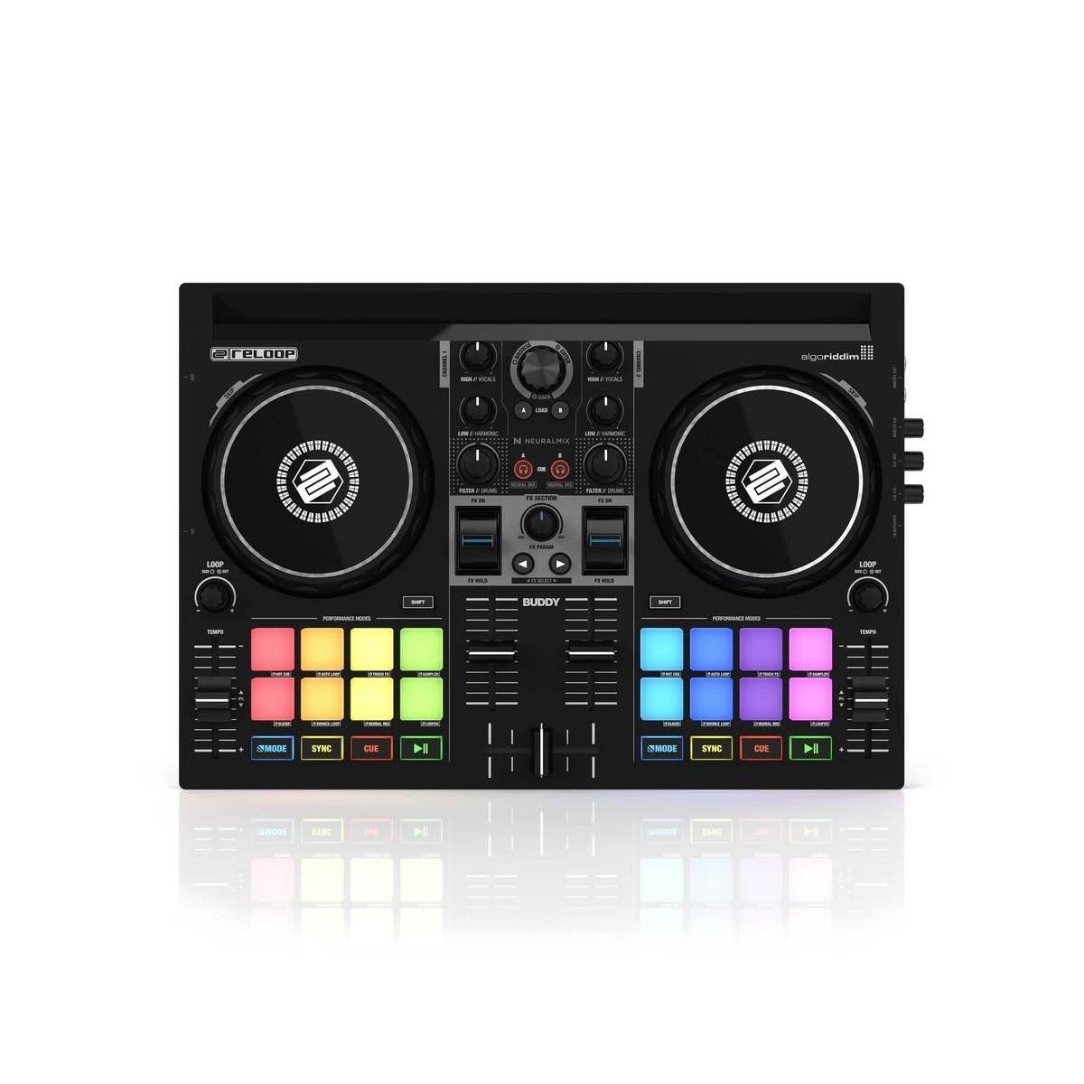 RELOOP Buddy - Controller DJ Compatto a 2 Canali per Algoriddim djay