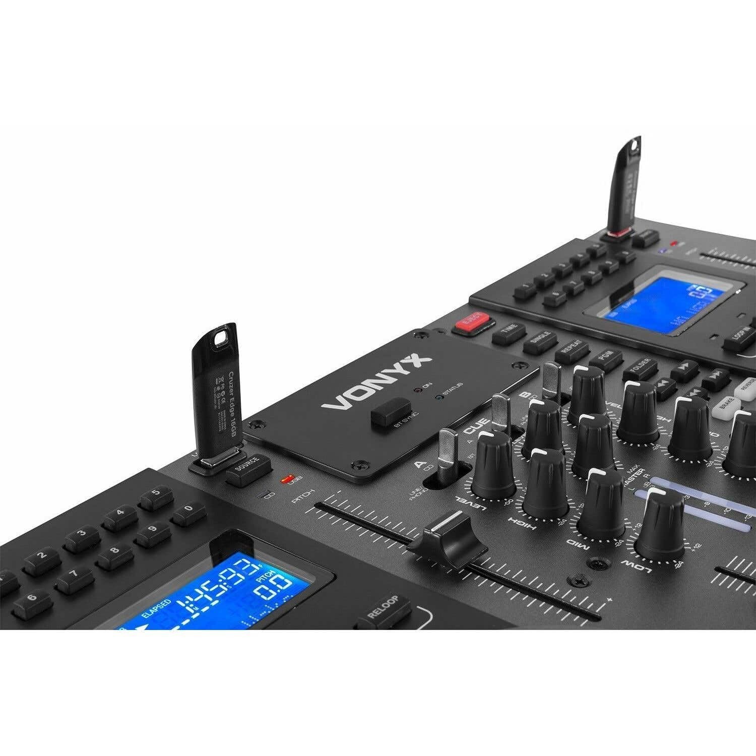 VONYX CDJ450 Consolle DJ Doppia CD/MP3/USB con Bluetooth e Mixer 2 Canali