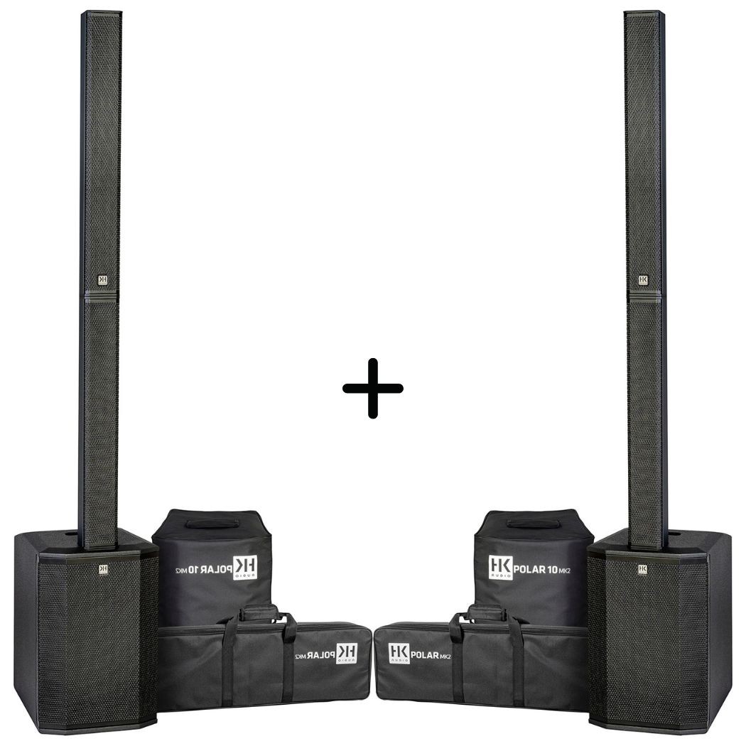 HK AUDIO POLAR 10 MK2 (Coppia) - Sistema Audio a Colonna Attivo 2000W Bluetooth TWS (USATO)